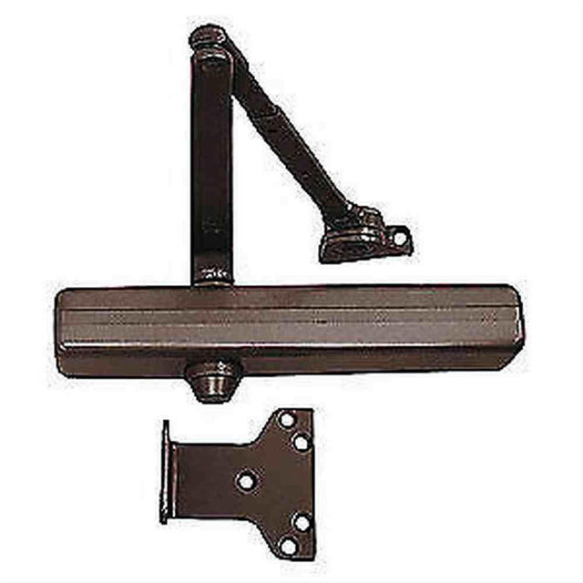 LCN 1461HWPADKBRZ Parallel Arm Adjustable Surface Mounted Hold Open Door Closer with Thru Bolts 695 Dark Bronze