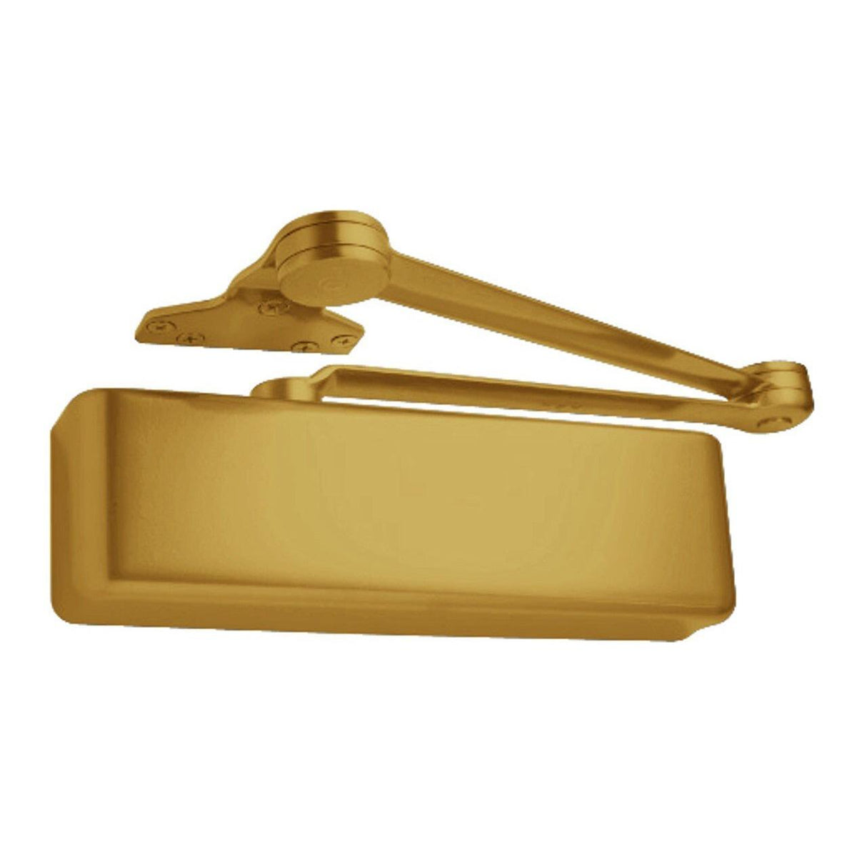 LCN 4040XPHCUSHBRASS 4040XPHCUSH Parallel Arm Super Smoothee Heavy Duty Adjustable Surface Mounted Hold Open Cush Door Closer