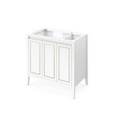 Jeffrey Alexander Percival 36" White Single Sink Bathroom Vanity with White Quartz Top - 8 in. Widespread Faucet Top product image 2
