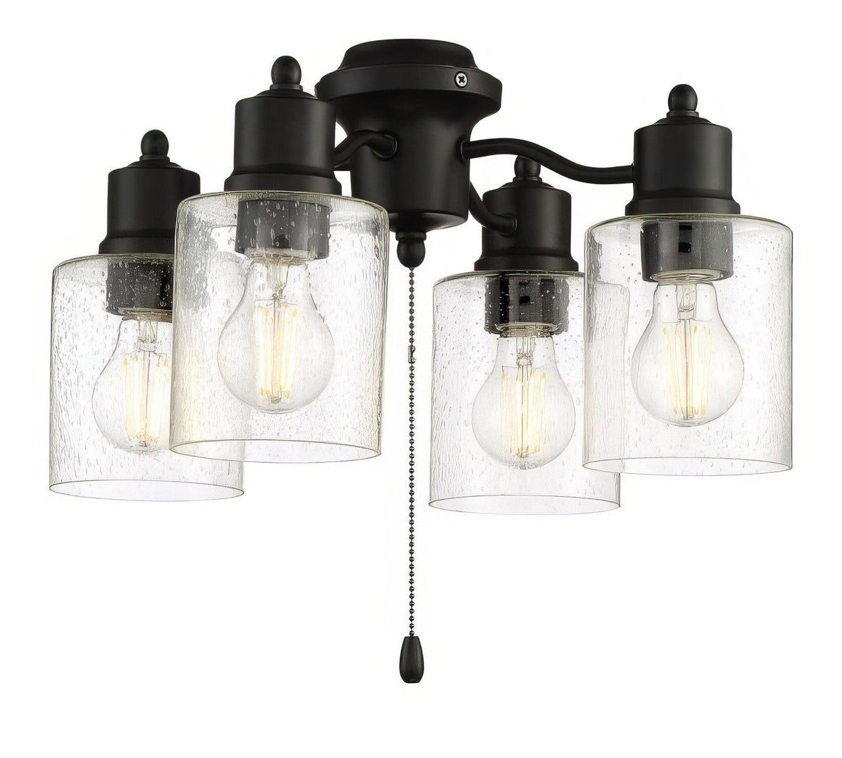 Craftmade LK403107-FB-LED flat black light kit 4 light