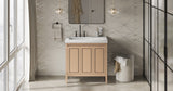 Jeffrey Alexander Percival 36" Natural Oak Single Sink Bathroom Vanity with White Resin Top - 8 in. Widespread Faucet Top product image 6