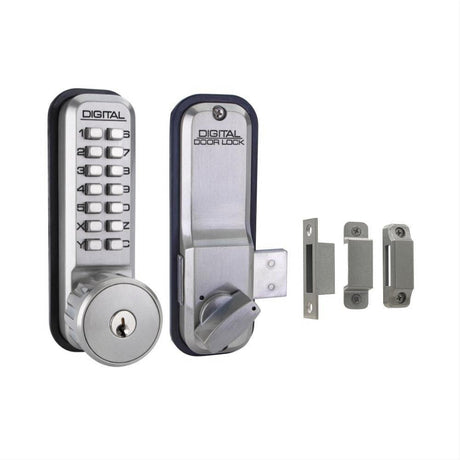 Lockey 2200SNKA 2200-KO Mechanical Keyless Surface Mount Deadbolt with Key Override Satin Nickel