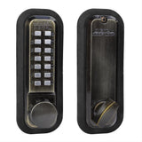 Lockey 2210AB 2210 Mechanical Keyless Deadbolt with Single Combination Antique Brass
