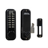 Lockey 2500JBMG 2500 Mechanical Keyless Surface Mount Hook Bolt Jet Black