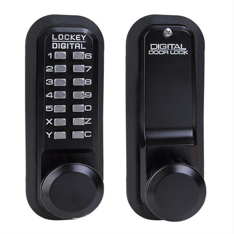 Lockey 2830JBMG Mechanical Keyless Knob Lock Passage Function Single Combination Jet Black