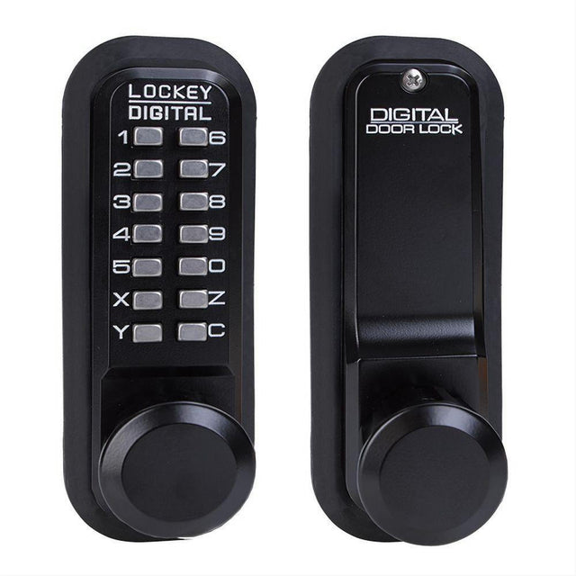 Lockey 2830JBMG Mechanical Keyless Knob Lock Passage Function Single Combination Jet Black
