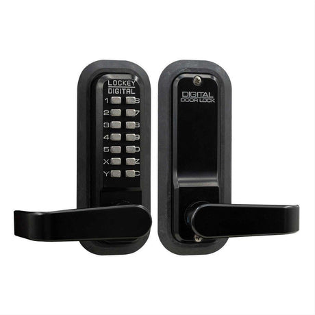 Lockey 2835JBMG 2835MG Mechanical Keyless Lever Lock Passage Single Combination Jet Black