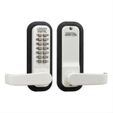 Lockey 2835WH 2835 Mechanical Keyless Lever Lock with Passage Function and Single Combination White