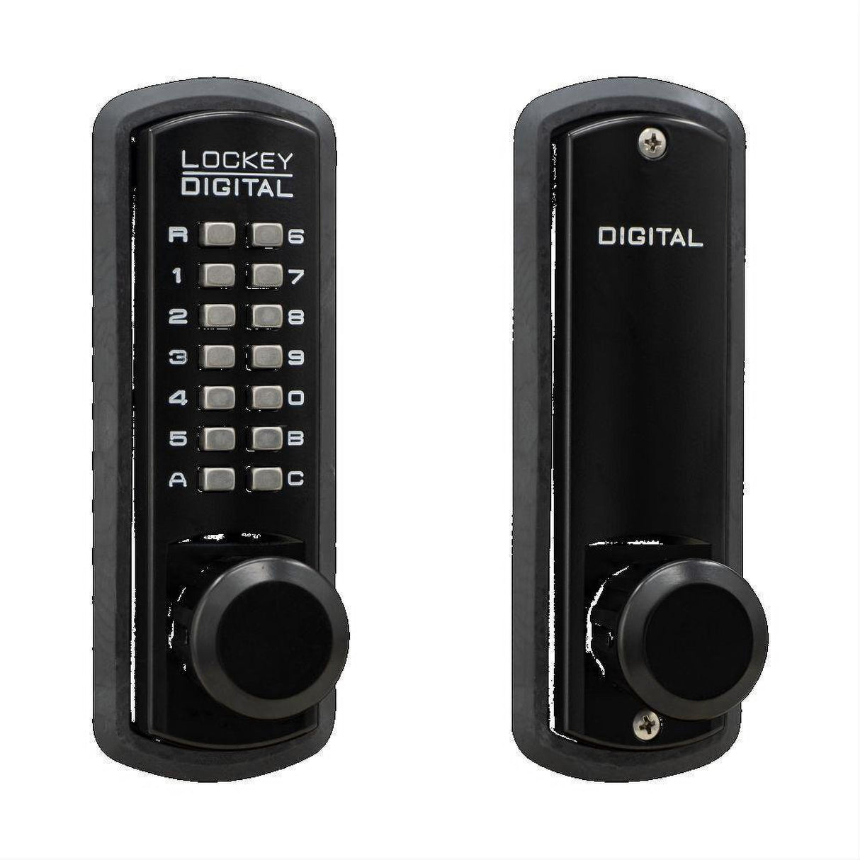 Lockey 3830JBMG Mechanical Keyless Knob Lock Passage Single Combination Jet Black