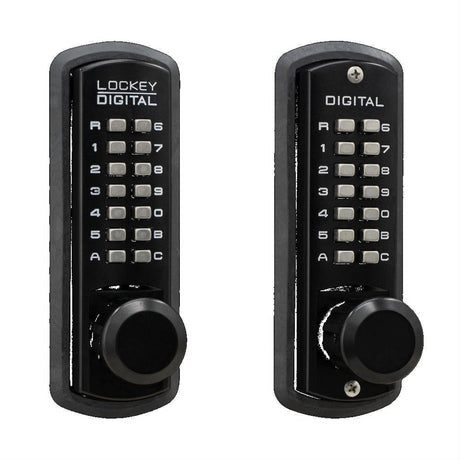 Lockey 3830JBMGDC Mechanical Keyless Knob Lock Passage Double Combination Jet Black