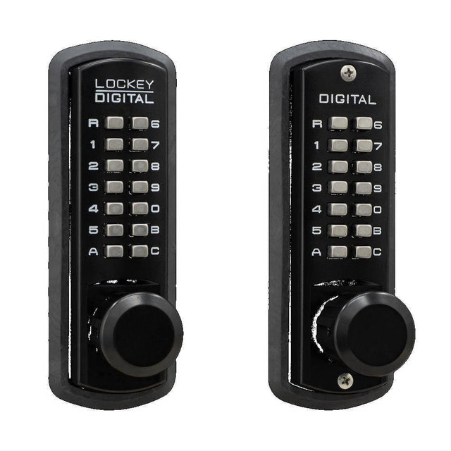 Lockey 3830JBMGDC Mechanical Keyless Knob Lock Passage Double Combination Jet Black