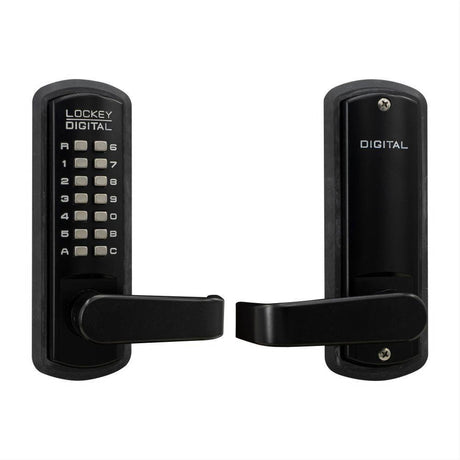 Lockey 3835JBMG Mechanical Keyless Lever Lock Passage Single Combination Jet Black