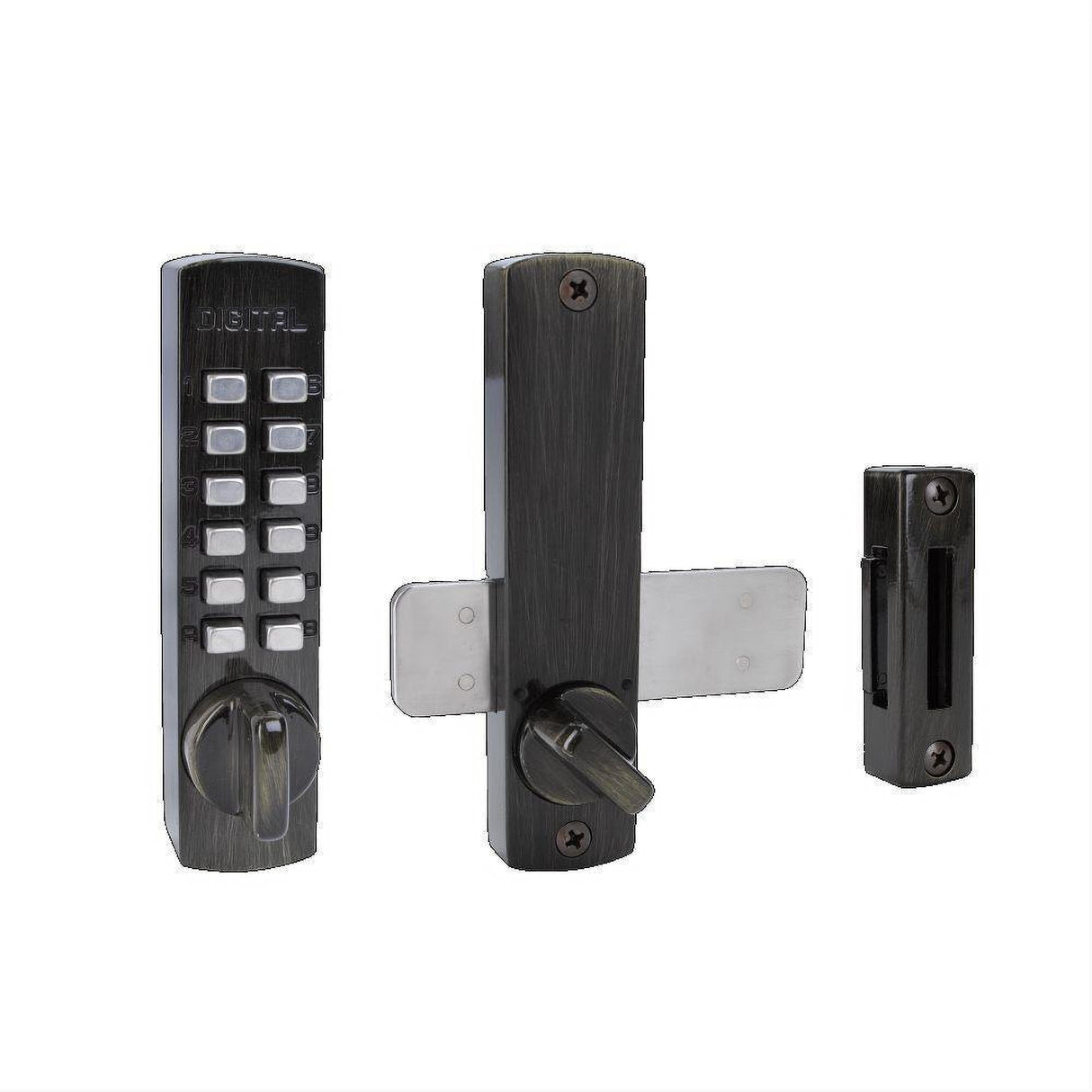 Lockey C120AB C120 Mechanical Keyless Surface Mount Lock Antique Brass