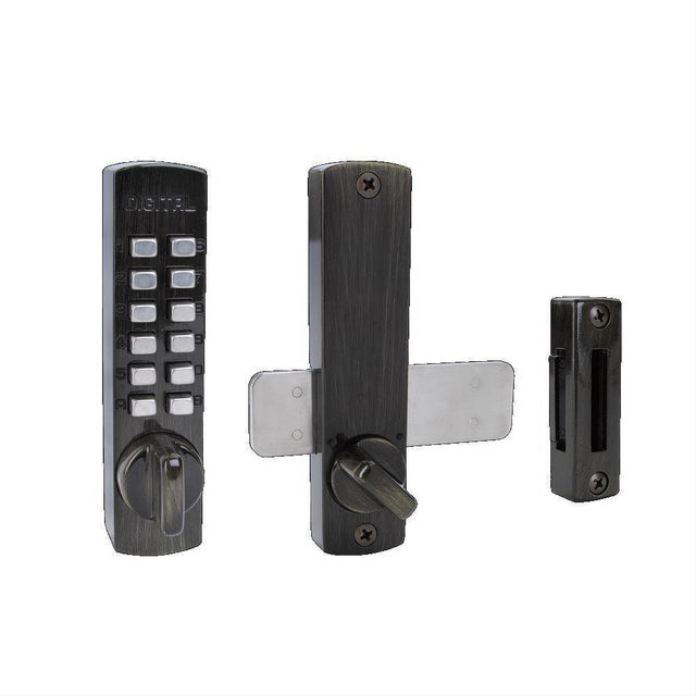 Lockey C120AB C120 Mechanical Keyless Surface Mount Lock Antique Brass