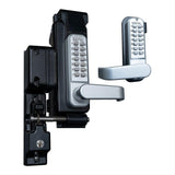 Lockey GL2SCMGDC GL2-MGDC Sumo Surface Mount Gate Lock with Passage and Key Lockout Function with Double Combination Satin Chrome Marine Grade