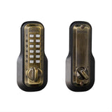 Lockey M210AB M210 Mechanical Keyless Deadbolt with Single Combination Antique Brass