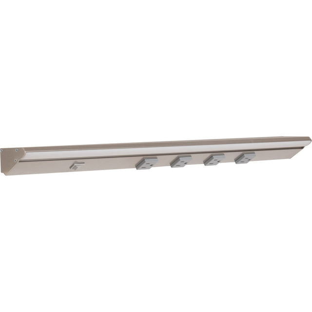 Task Lighting LP24QD8NDGSN40 satin nickel lighted power strip