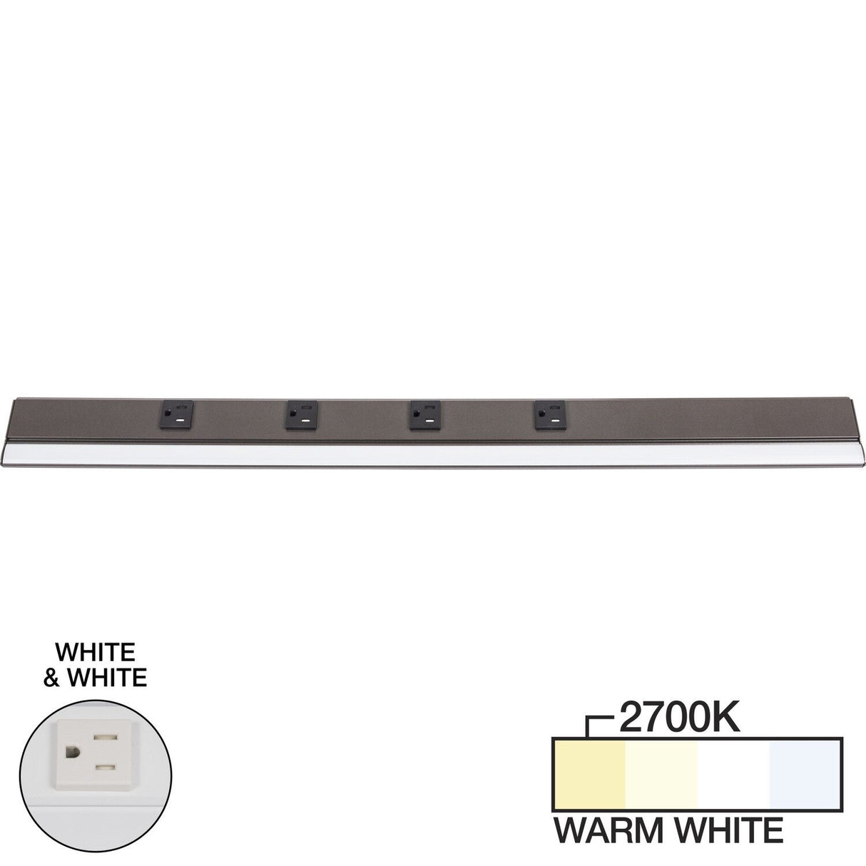 Task Lighting LP30HR15NDWWT27 lighted power strip