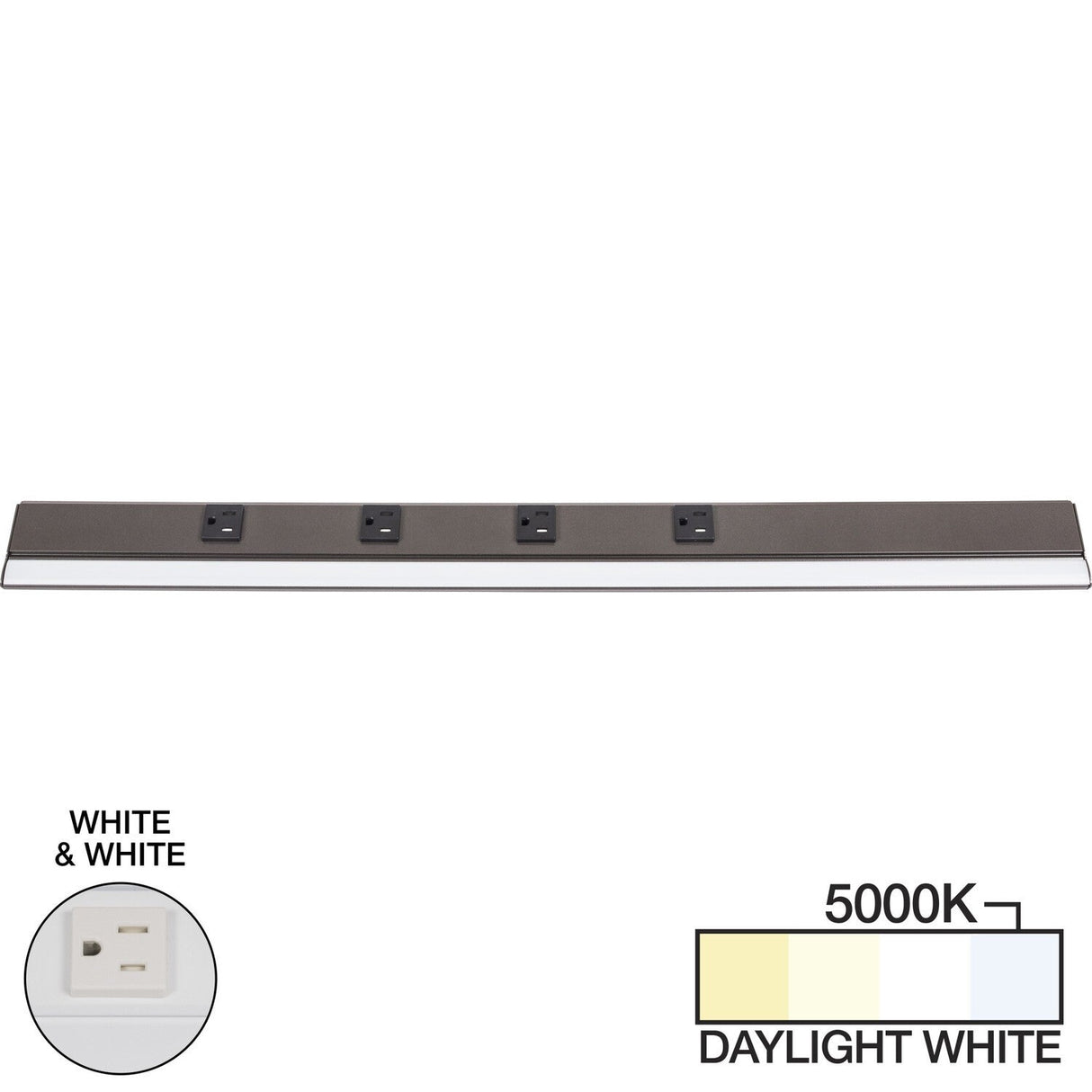 Task Lighting LP30HR15NDWWT50 lighted power strip