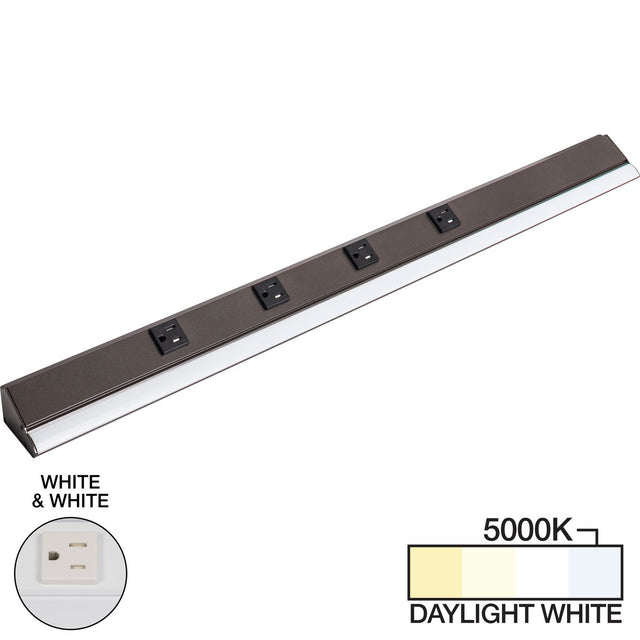 Task Lighting LP30HR15NDWWT50 white lighted power strip