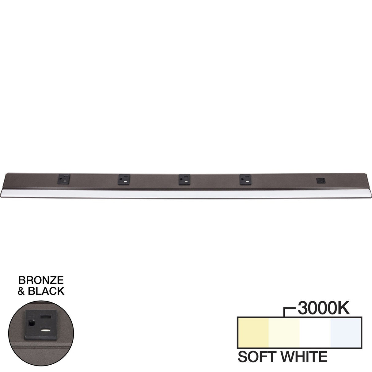 Task Lighting LP36QD12NDBBZ30 lighted power strip