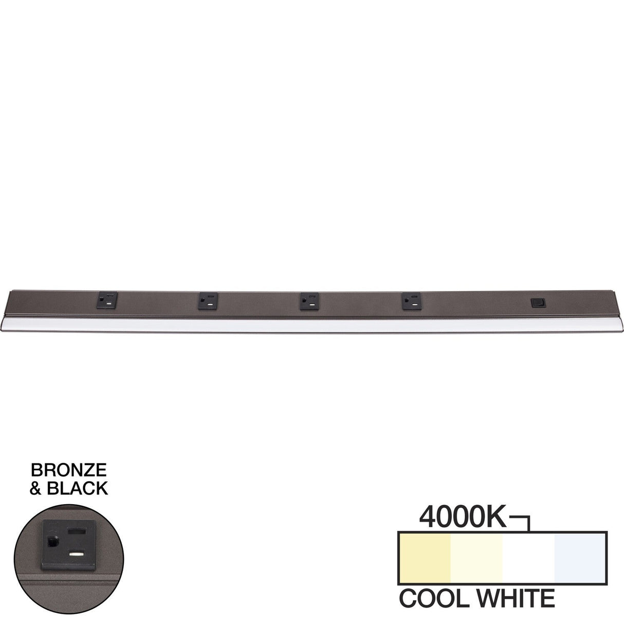 Task Lighting LP36QD12NDBBZ40 lighted power strip