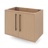 Jeffrey Alexander Tempest 30" Natural Oak Single Sink Bathroom Vanity with White Resin Top - Single-Hole Faucet Top - VKTEM30NOSQRE product image 3