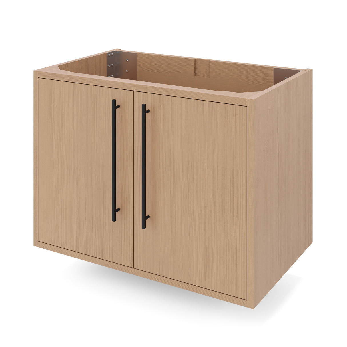 Jeffrey Alexander Tempest 30" Natural Oak Single Sink Bathroom Vanity with White Resin Top - Single-Hole Faucet Top - VKTEM30NOPRE product image 3