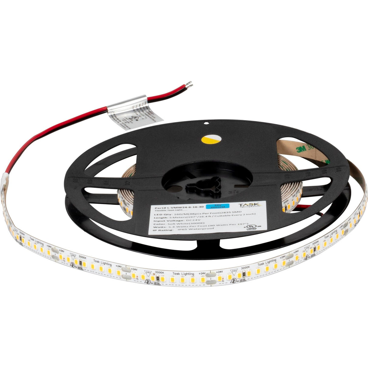 Task Lighting LS600W24V016-30 higher output led tape light, front view