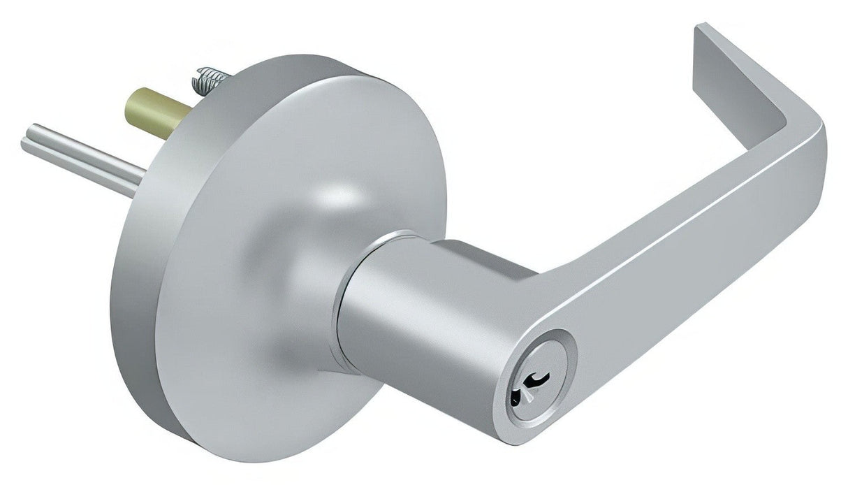 Deltana LTED80LS-26D brushed chrome door lever interior trim kit