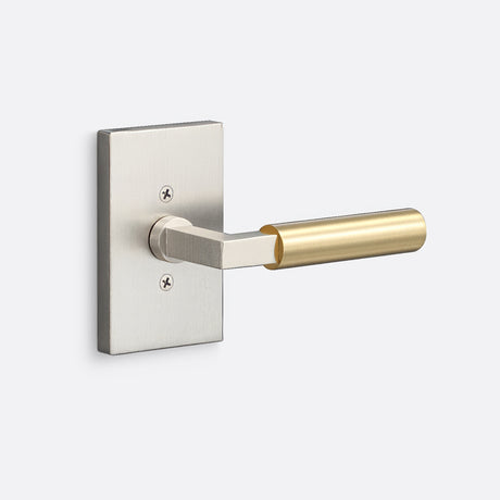 Sure-Loc LV100 15 GRIP-SM SB satin nickel / satin brass dummy door lever