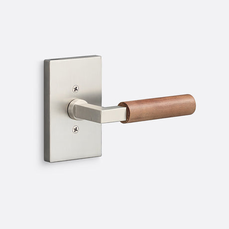 Sure-Loc LV100 15 GRIP-WN satin nickel / walnut dummy door lever