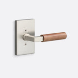 Sure-Loc LV100 15 GRIP-WN satin nickel / walnut dummy door lever
