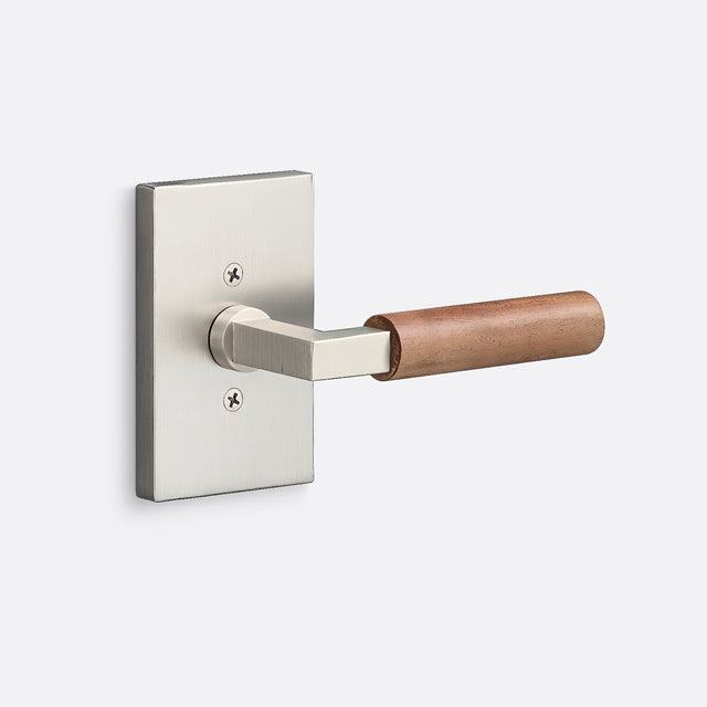 Sure-Loc LV100 15 GRIP-WN satin nickel / walnut dummy door lever