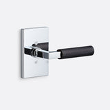 Sure-Loc LV100 26 GRIP-KN FBL polished chrome / flat black dummy door lever