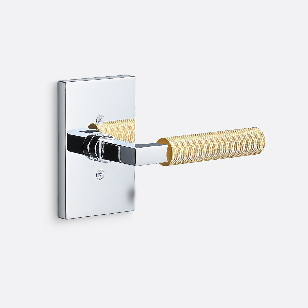 Sure-Loc LV100 26 GRIP-KN SB polished chrome / satin brass dummy door lever