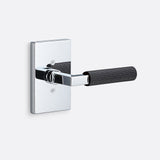 Sure-Loc LV100 26 GRIP-SKN FBL polished chrome / flat black dummy door lever