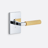 Sure-Loc LV100 26 GRIP-SKN SB polished chrome / satin brass dummy door lever