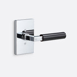 Sure-Loc LV100 26 GRIP-SM FBL polished chrome / flat black dummy door lever