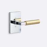 Sure-Loc LV100 26 GRIP-SM SB polished chrome / satin brass dummy door lever