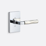 Sure-Loc LV100 26 GRIP-VT 15 polished chrome / satin nickel dummy door lever