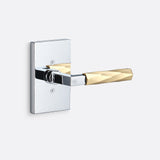 Sure-Loc LV100 26 GRIP-VT SB polished chrome / satin brass dummy door lever