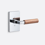 Sure-Loc LV100 26 GRIP-WN polished chrome / walnut dummy door lever