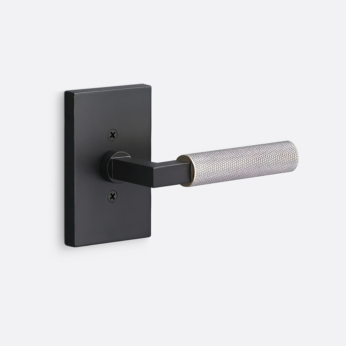 Sure-Loc LV100 FBL GRIP-KN 15 flat black / satin nickel dummy door lever