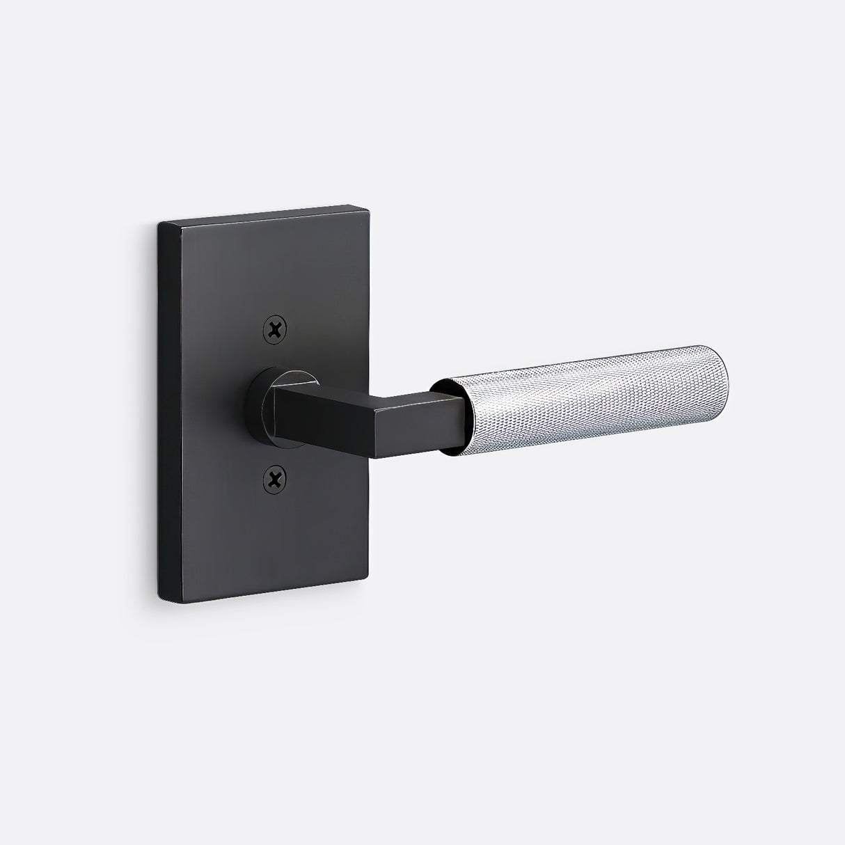 Sure-Loc LV100 FBL GRIP-KN 26 flat black / polished chrome dummy door lever