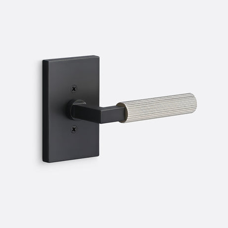 Sure-Loc LV100 FBL GRIP-SKN 15 flat black / satin nickel dummy door lever