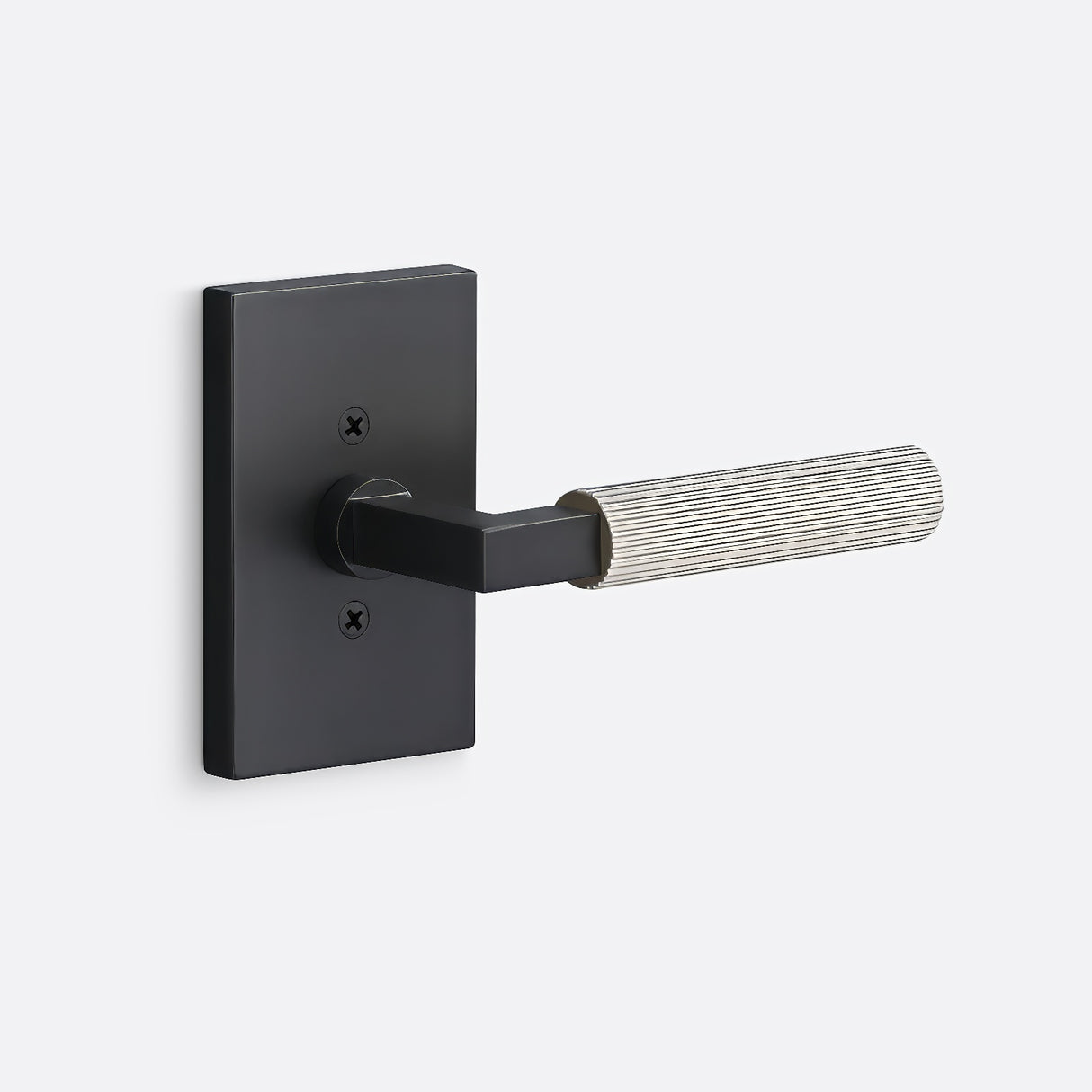 Sure-Loc LV100 FBL GRIP-SKN 15 flat black / satin nickel dummy door lever