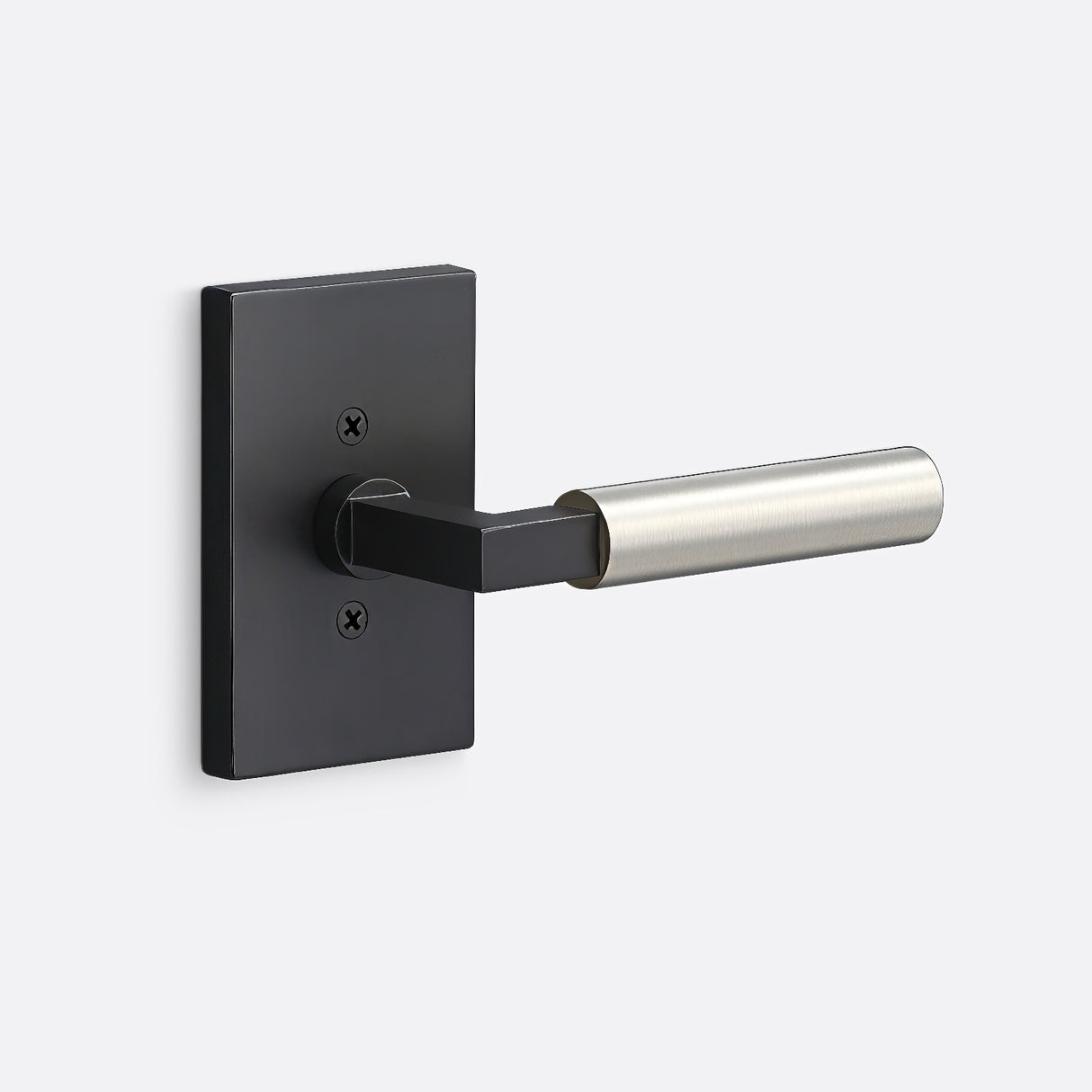 Sure-Loc LV100 FBL GRIP-SM 15 flat black / satin nickel dummy door lever