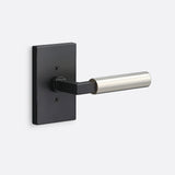 Sure-Loc LV100 FBL GRIP-SM 15 flat black / satin nickel dummy door lever