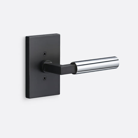 Sure-Loc LV100 FBL GRIP-SM 26 flat black / polished chrome dummy door lever